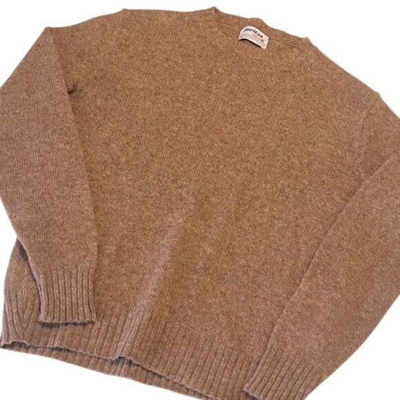Puritan Brown Wool Pullover Long Sleeves Vintage Sweater Size Large - Picture 1 of 10